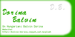 dorina balvin business card